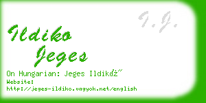 ildiko jeges business card